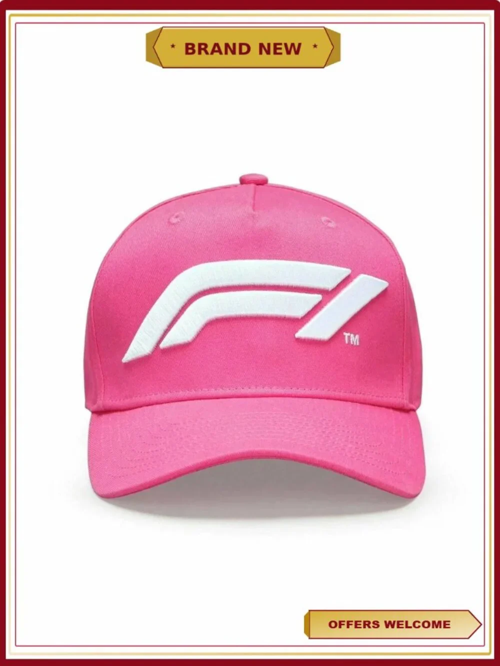 F1 Formula 1 Unisex Large Logo Baseball Cap 100% Cotton Adjustable